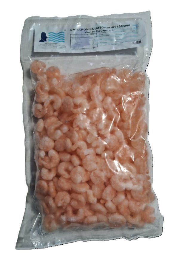 Camarón Ecuatoriano Cocido 100/200 - Sin Caparazón (IQF)