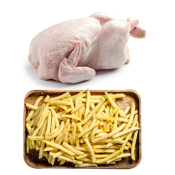 Combo Papas Fritas 2.5 Kg y Pollo Entero 2.0 Kg