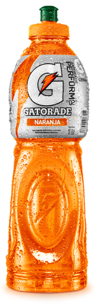 Botella de Gatorade de un litro sabor naranja 